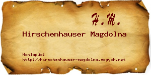 Hirschenhauser Magdolna névjegykártya